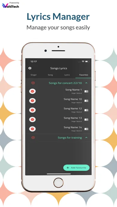 Capturas de tela do Songs Lyrics Manager